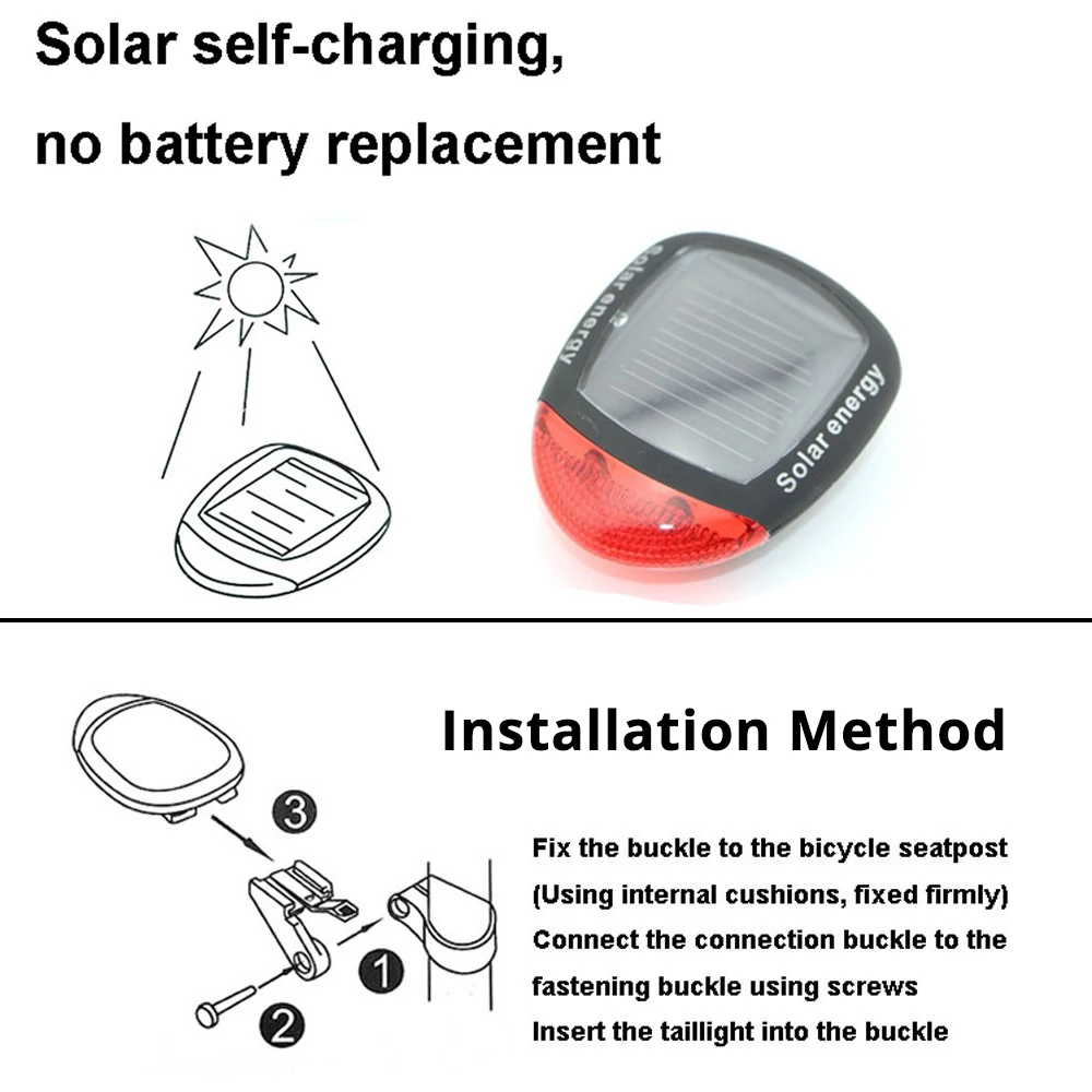 Luce anteriore per bicicletta solare con clacson MTB Bike fanale posteriore a energia solare ricarica USB Set di luci posteriori anteriori per bici