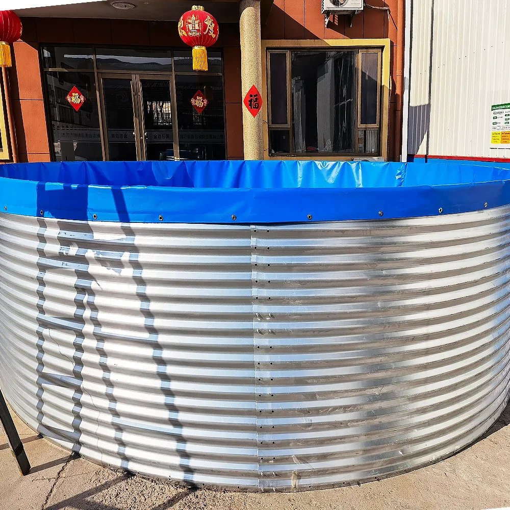 Aquariums,94000L Hot Selling Galvanized Sheet Canvas Circular Water Tank Can Be Customized For Tilapia Fish Farming Equipment