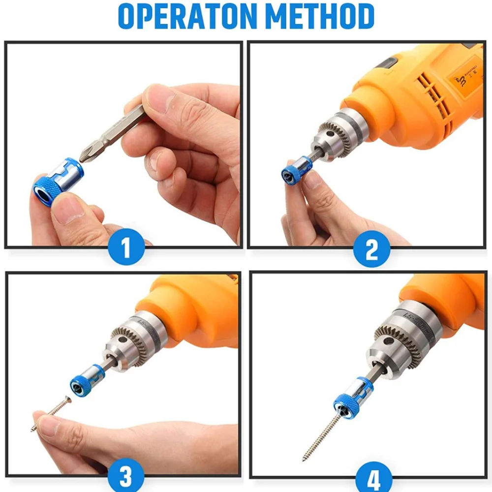 3pc Magnetic Bit Holder Alloy Electric Magnetic Ring Screwdriver Bit Head Strong Non-slip Magnet Ring for Phillip Bit Magnetizer