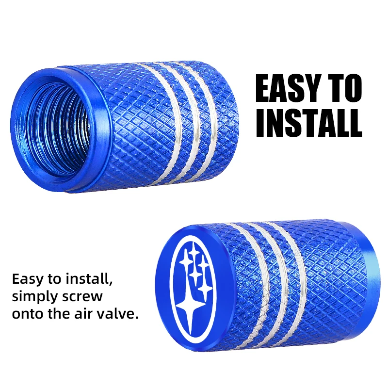 عجلة السيارة صمام الإطارات ينبع قبعات مع حلقات المفاتيح سيارة لسوبارو STI امبريزا فورستر تريبيكا XV BRZ WRX Outback