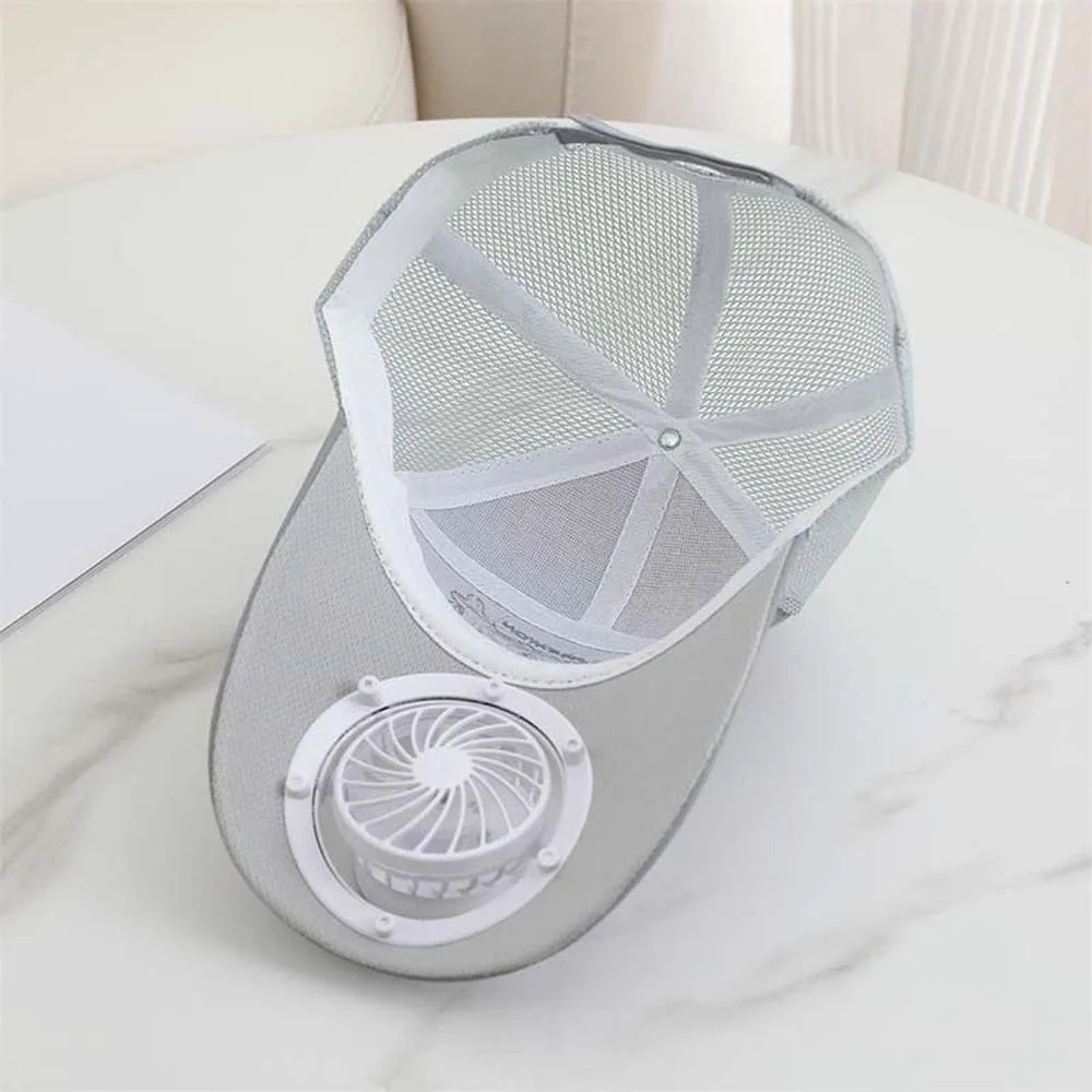 Portable Solar Powered Fan Baseball Cap 300mA Embroidered Letters Rechargeable Fan Hat Long-lasting Versatile