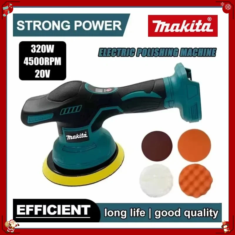 

Беспроводная полировальная машина Makita с 8 скоростями для автомобиля, электрическая полировальная машина для восстановления и полировки, беспроводной полировальный инструмент для аккумуляторов 18V-20V.