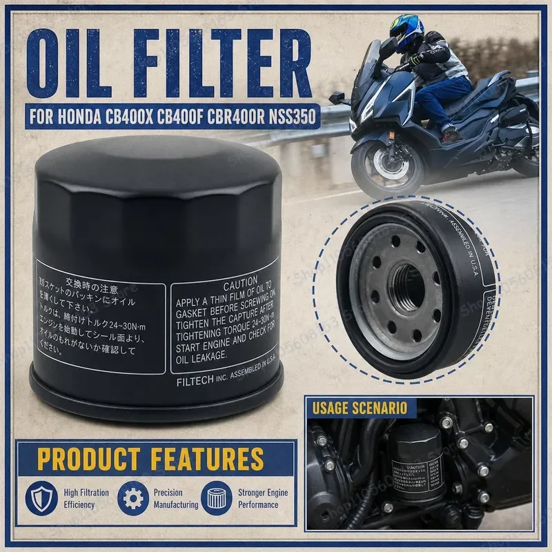 For Honda CB400 CB400F CBR400R NSS350 Oil Filter Grid Screen Engine Maintenance Replacement Part Auto Accessories