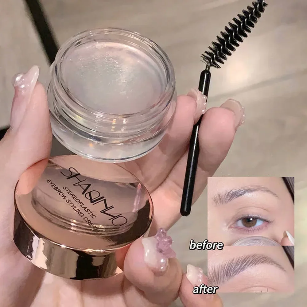 Transparentes Augenbrauen-Styling-Gel, Augenbrauen-Pomade-Fixiercreme, Augen-Make-up, Kosmetik, wasserdicht, schnell trocknend, langlebig