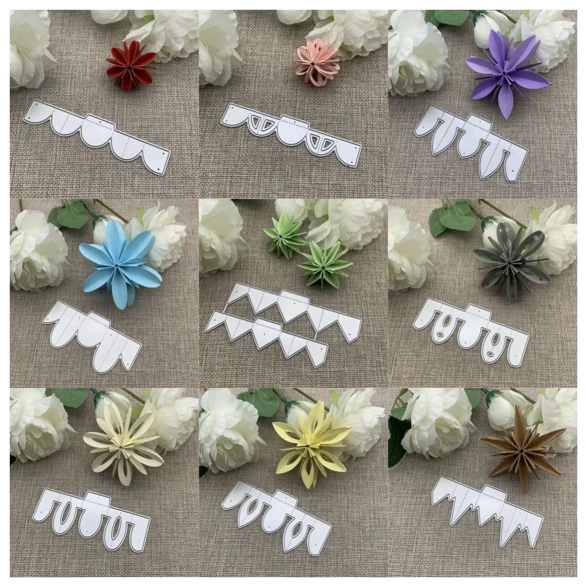 New Folded Flower  Metal Cutting Dies Stencils For DIY Scrapbooking Decorative Embossing Handcraft Die Cutting Template Mold