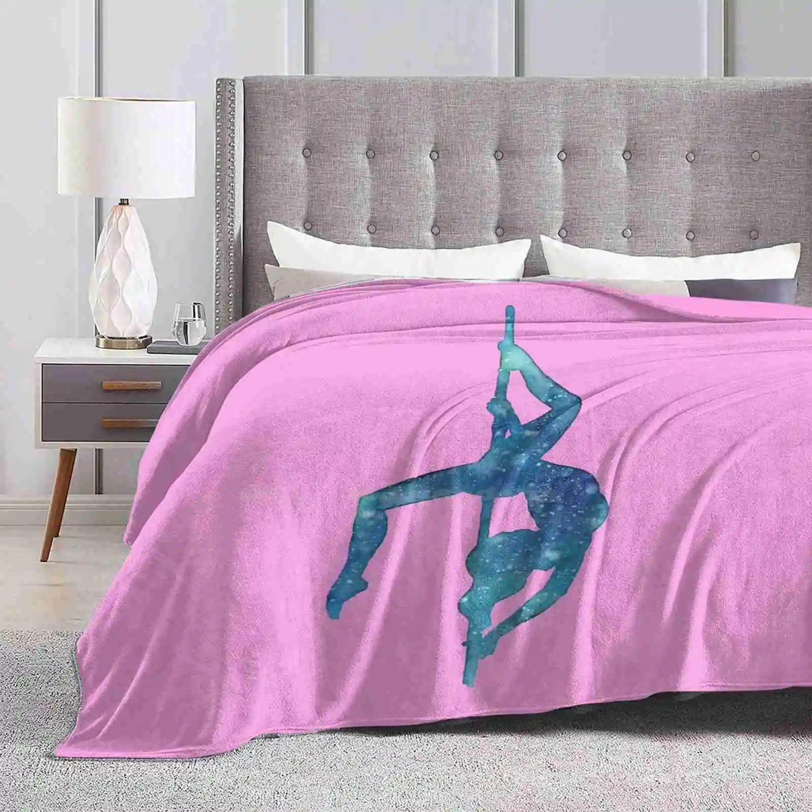 Pole Dancing Underwater Creative Design Light Thin Soft Flannel Blanket Underwater Under The Sea Ocean Lover Poledance Pole