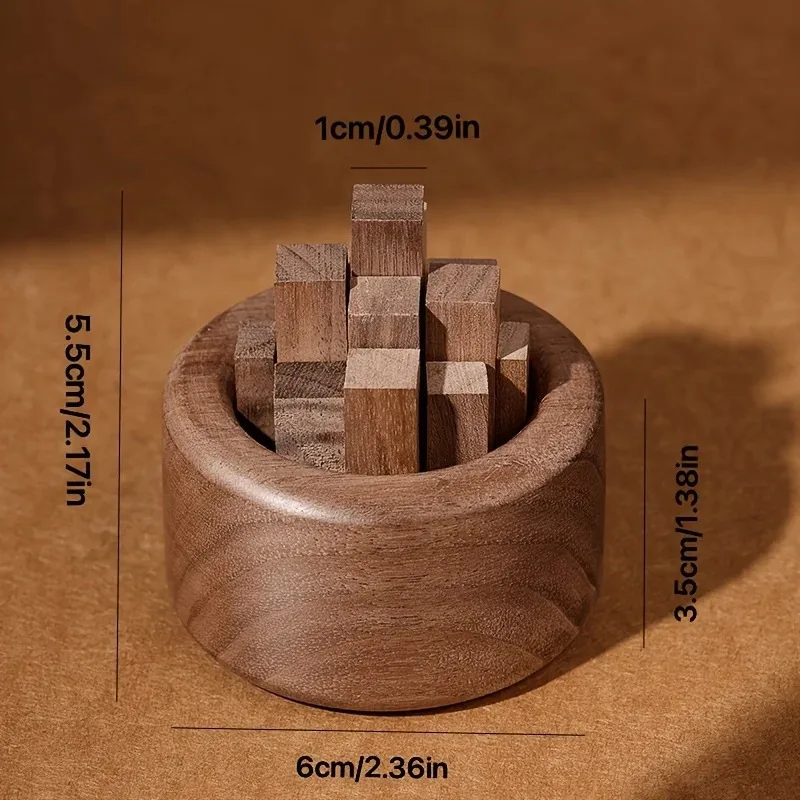 Creative Wooden Aromatherapy Diffuser with Essential Oil Container Home Decorative Stick Dispenser for Relaxing Atmosphere