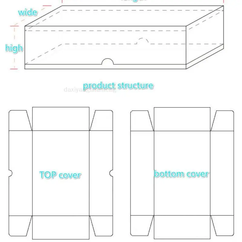 10pcs/lot 17.6x26.7x6.3cm PVC Packing Box Fold Plastic UP And Down Cover Folding Box Universal Transparent Packing Boxes