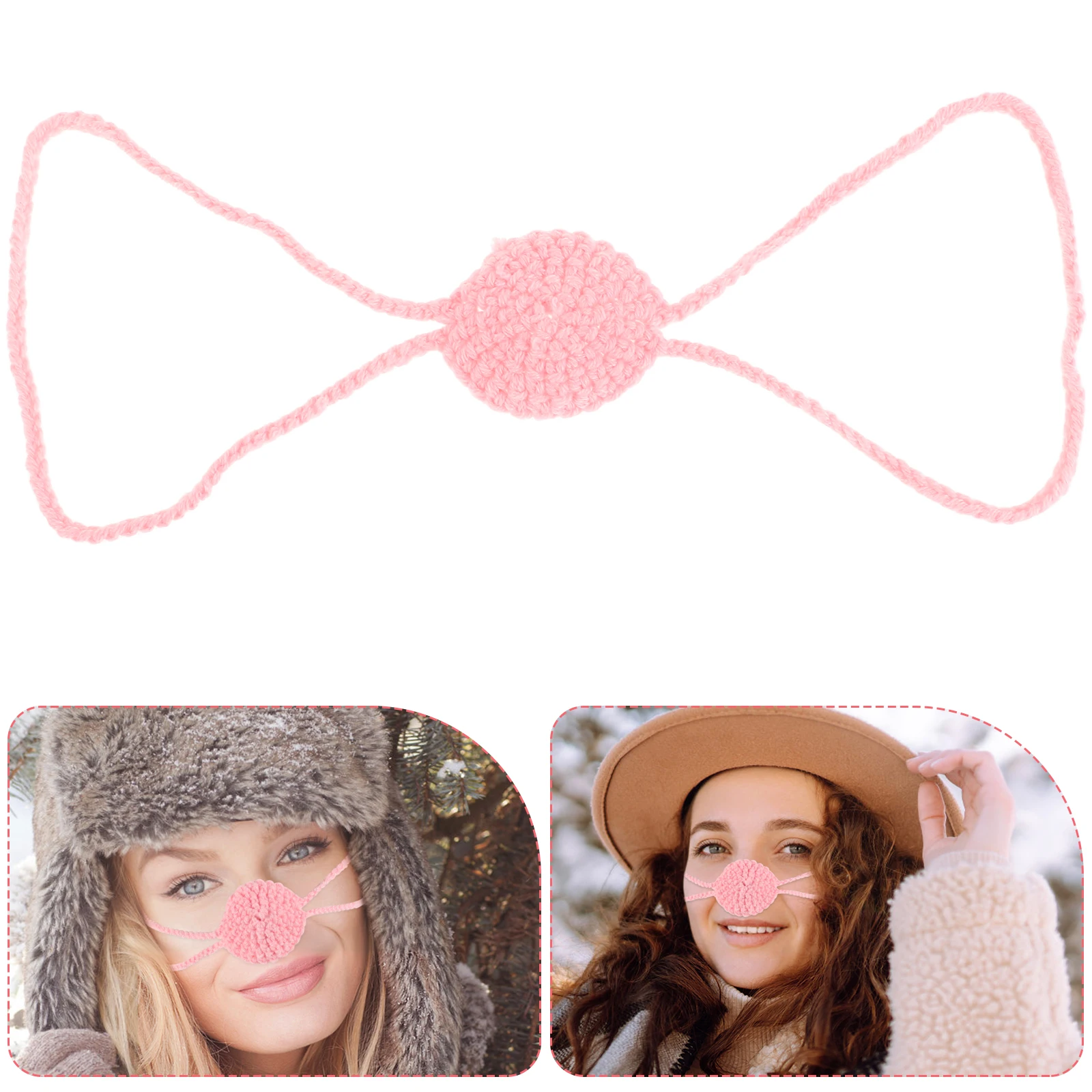 

Nose Warmer Cover for Women Men Kids Soft Knitted Face Mask Winter Cold Weather Protector Warm Skiing Outdoor Break Shield