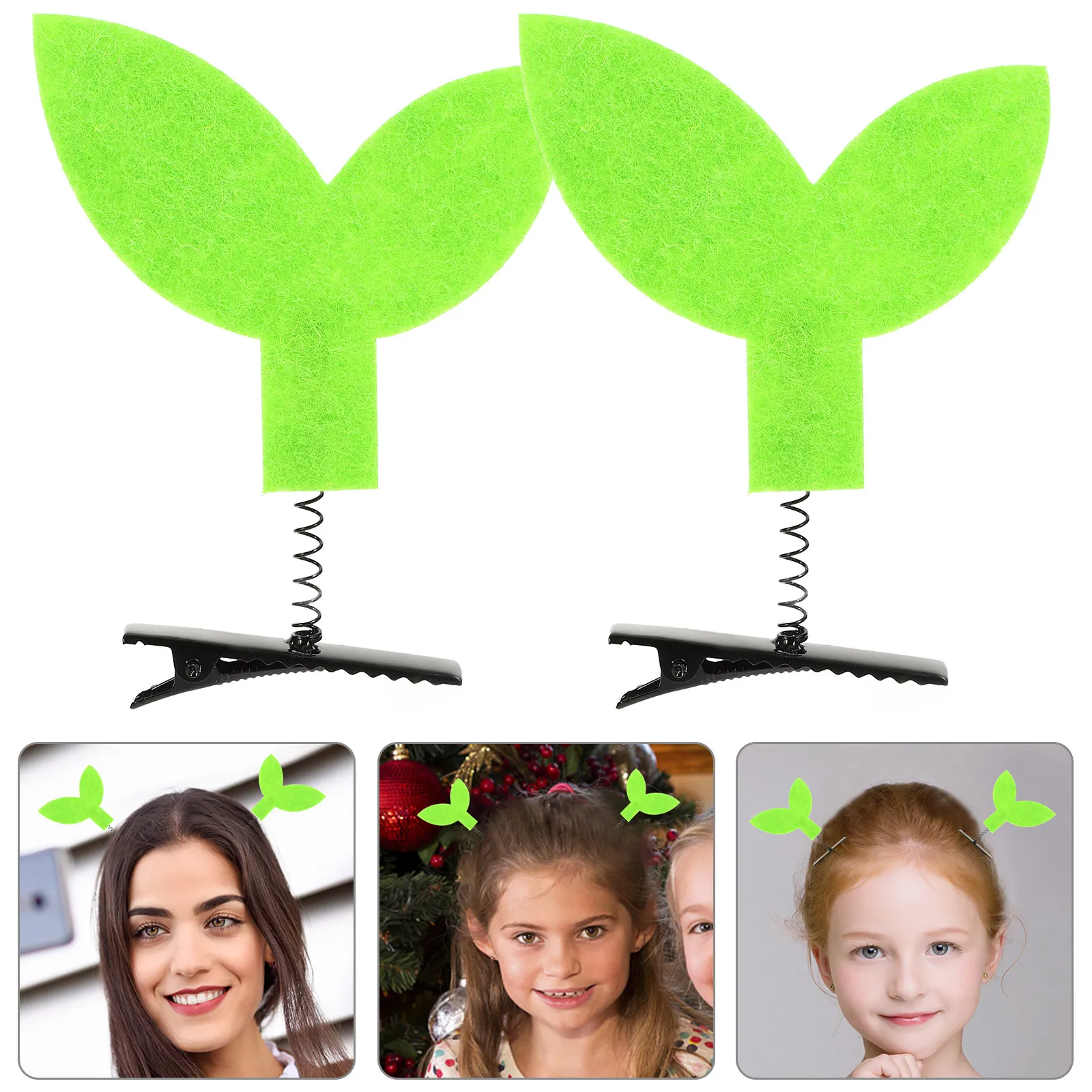

10Pcs Sprout Hair Clips Cute Mini Plant Clips Fun Grass Barrettes Versatile Girls Hair Accessories School Festival Hairpin