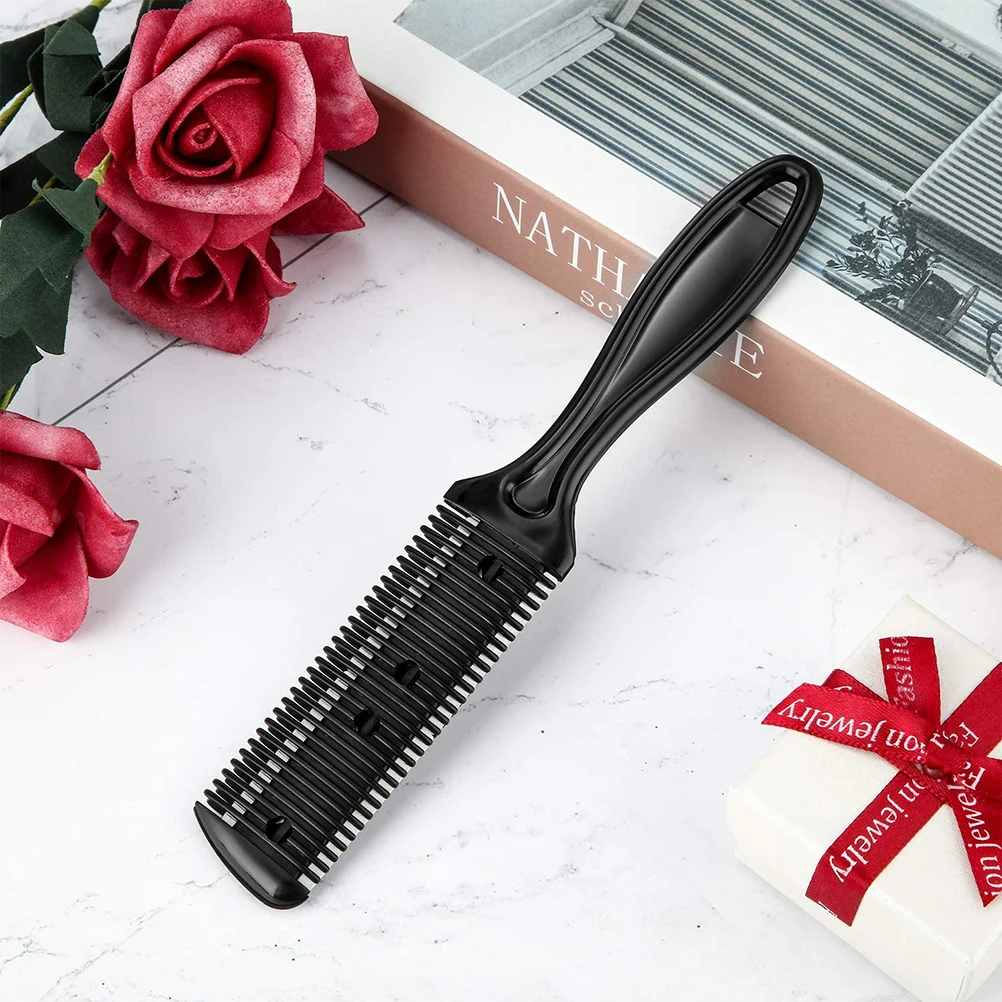 1/2pcs Hair Comb Shaving Hair Brushes with Razor Blades Hair Trimmer Cutting Thinning Tools Barbershop Hairs Salon Styling Tools