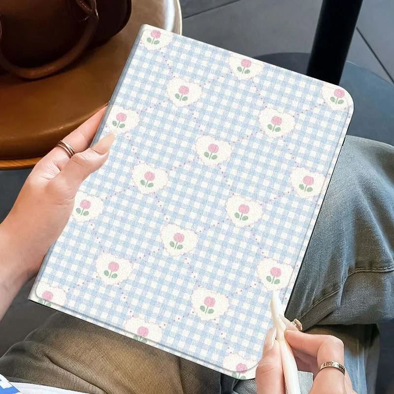 

Fashion sweet tulip heart For iPad Pro Air Mini 1 2 3 4 5 6 7 7th 8th 9th 10th 11th 10.2 9.7 10.5 10.9 11 12.9 Tablet Case