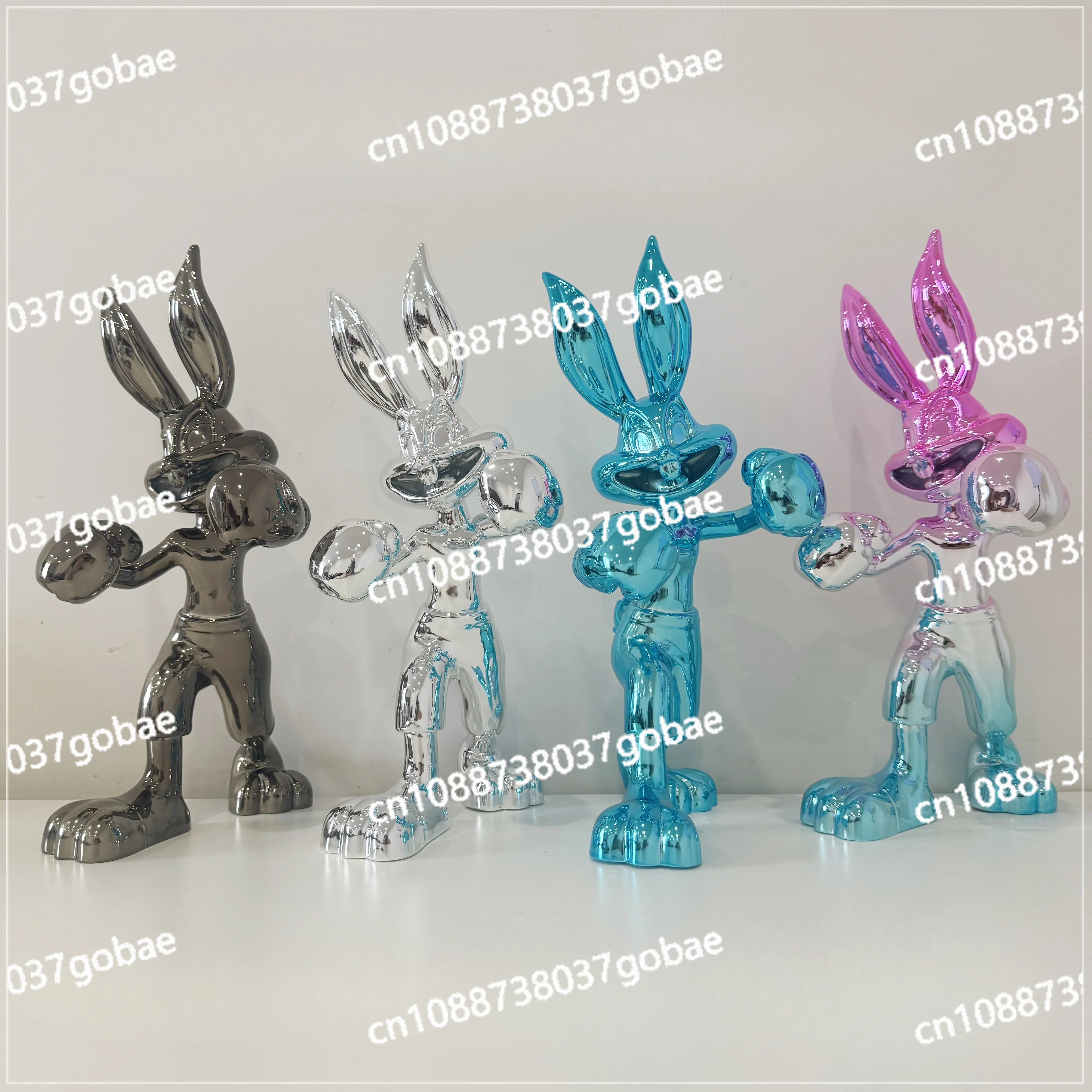 

Creative, boxing rabbit entrance ornament high-end light luxury] ornament high-end sense, tabletop decoration