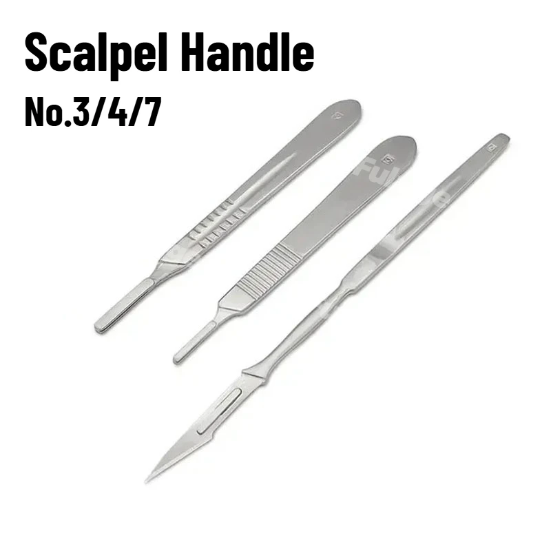 1PC Dental Carbon Steel Scalpel Handle #3 #4 #7 Scalpel Blades Handle DIY Cutting Carving Repair Tool Supplies