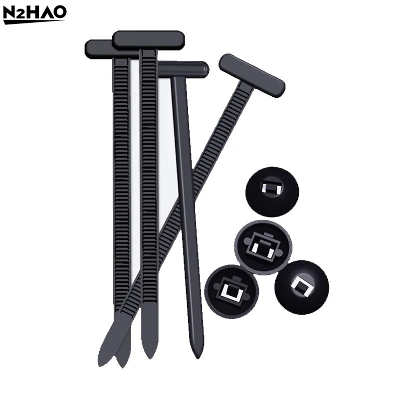 

100Pcs Nylon Cable Tie Buckle Auto Fastener Screw Replacement Clip Car Fender Trunk Engine Guard Panel Wire Management Secure