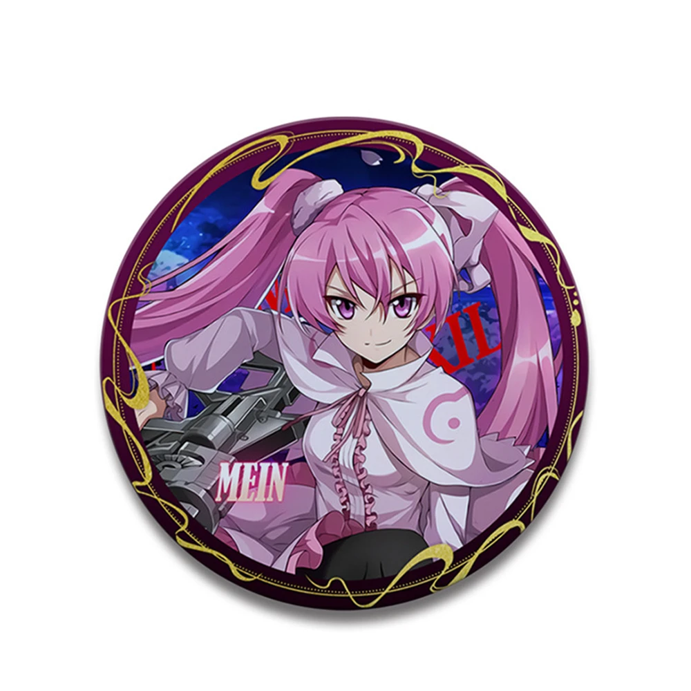 58mm 애니메이션 아카메 가 킬! 타츠미 아카메 미네 레오네 루보크 코스프레 의상 배지 핀 SPTE 틴플레이트 브로치 ﻿   프롭 골프
