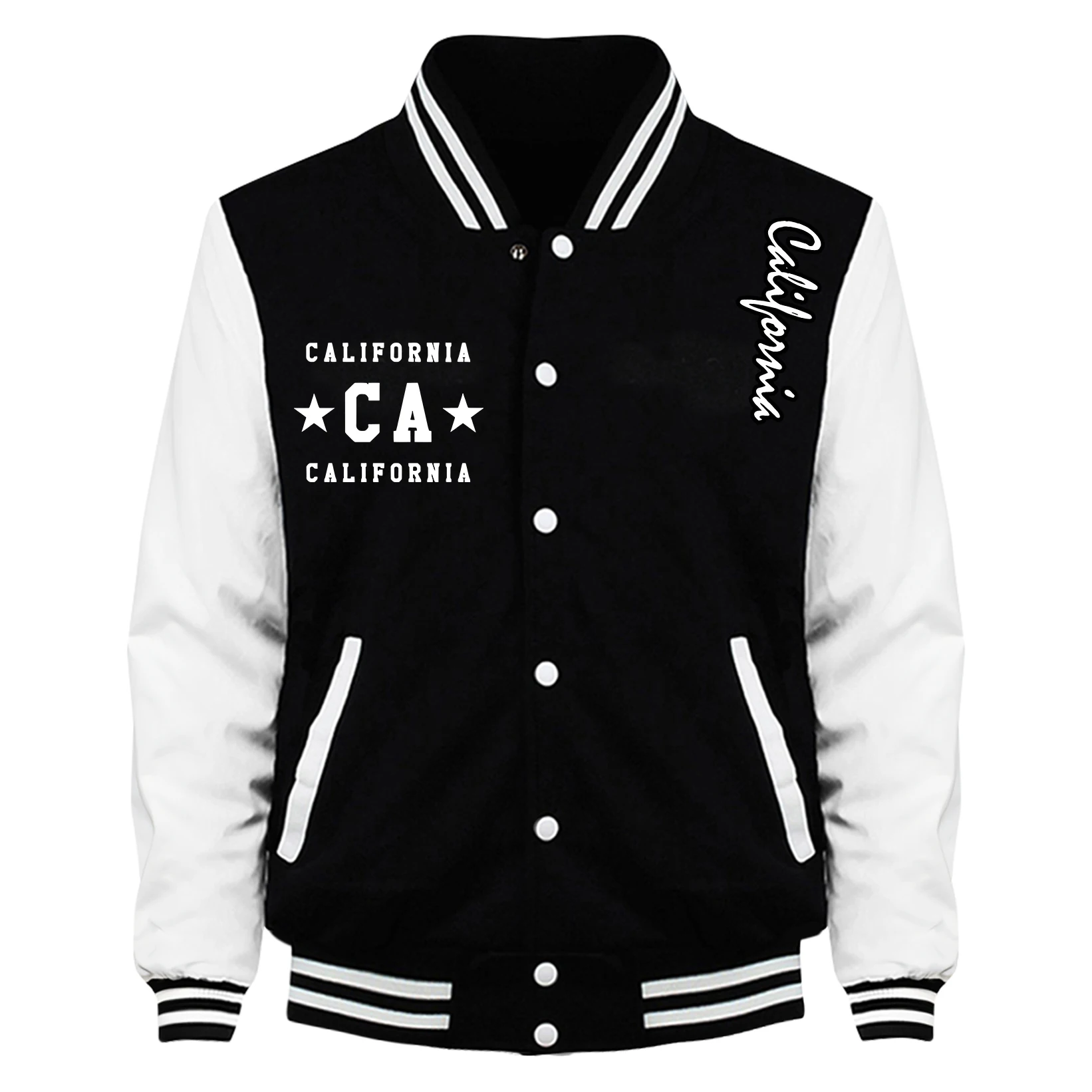 كاليفورنيا والفن حرف C ملابس الرجال الخريف الشارع الشهير الأمريكية قمة الموضة كاريكاتير جاكيتات للجنسين عادية البيسبول جيرسي #2