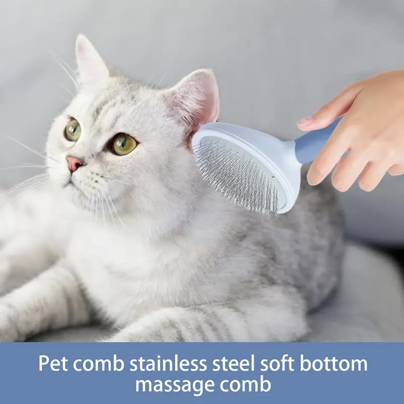 Cat Brushes For Indoor Cats Skin-Friendly Deshedding Grooming Tool De-Shedding Cat Hair Brush For A Gentle Soothing Grooming