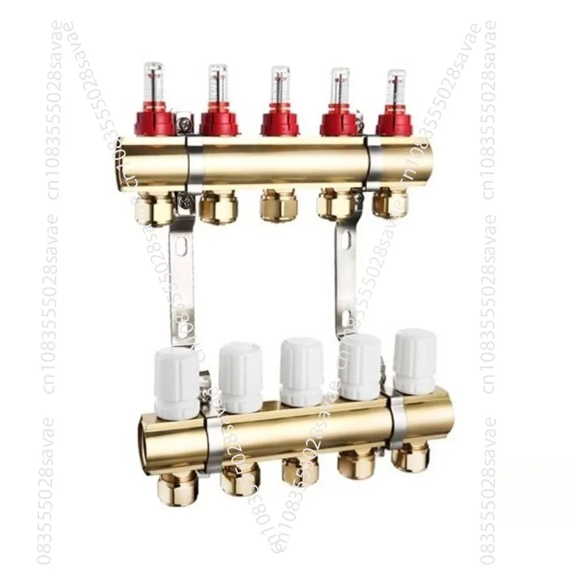 

Visual flowmeter, floor heating water collector, large flow water separator sleeve valve