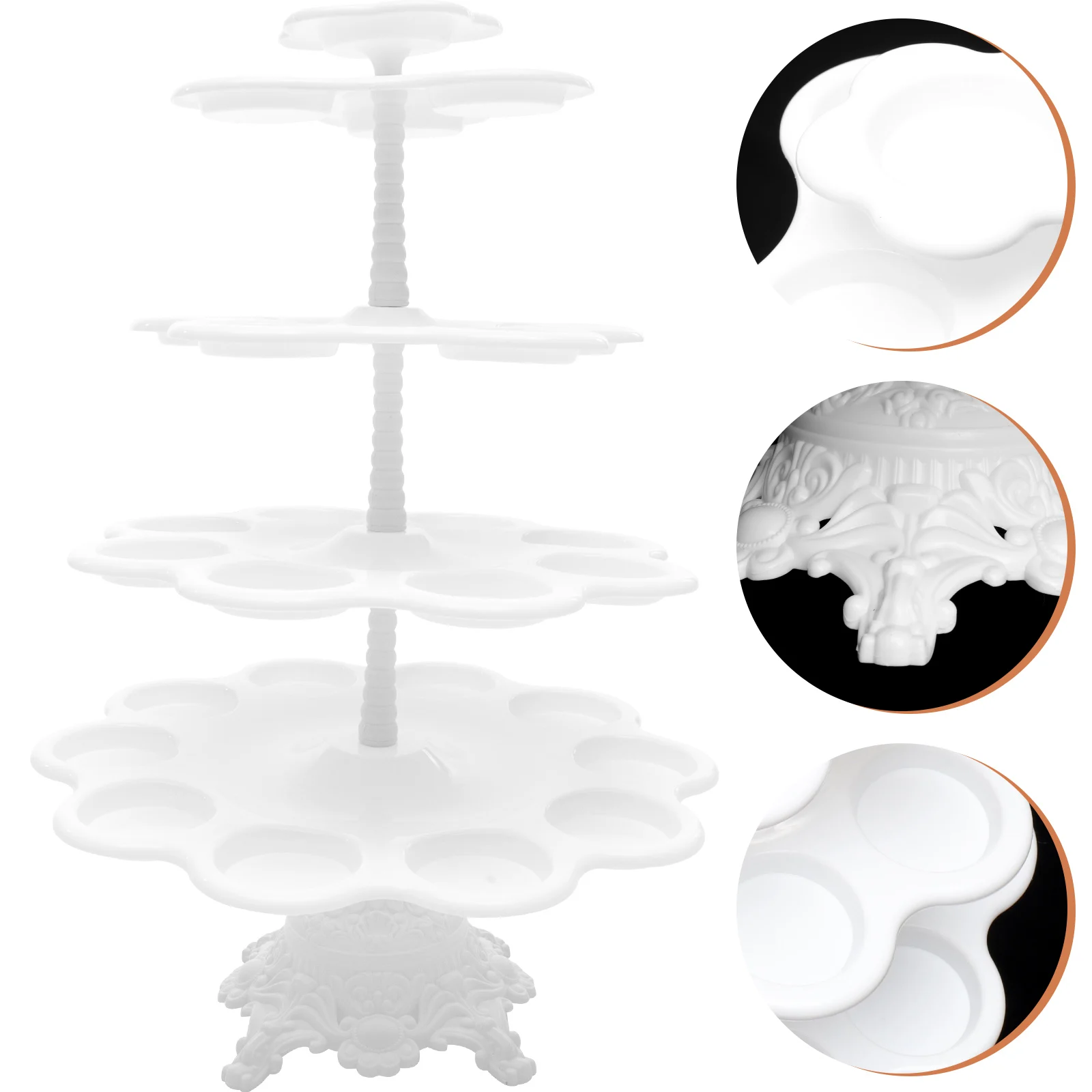 

5-Tier Cupcake Stand Cake Display Rack Desktop Dessert Holder For Wedding Party Modern Tiered Serving Rack For Cupcakes Desserts