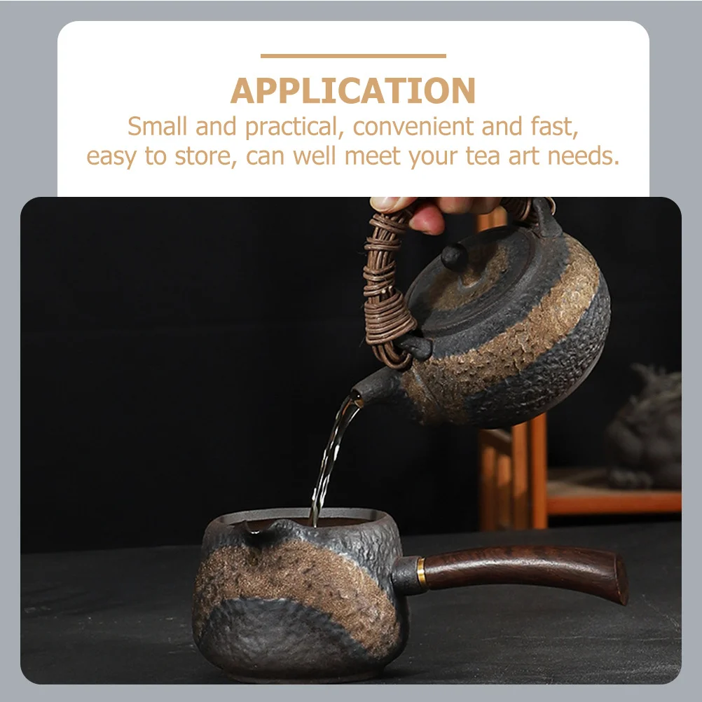 

Side Handle Dispensing Cup Ceramic Heat-Resistant Smooth Tea Fairness Cup For Kung Fu Tea Set Chinese Teahouse Kitchen Barware