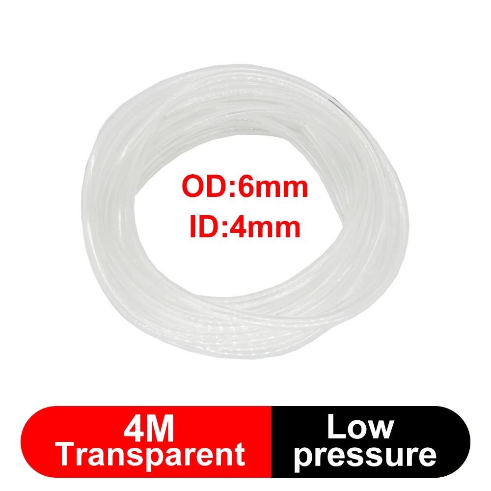 4Meter Hydraulische Olieleiding OD 2mm/3mm/4mm/6mm Zwart Hogedruk nylon Buis Transparante Slang Voor RC Graafmachine Dump Truck Onderdelen