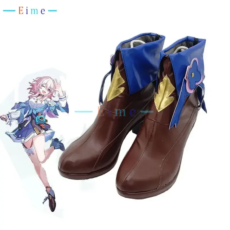 

Game Honkai Impact 3 March 7th Cosplay Shoes Halloween Carnival Boots PU Shoes Cosplay Props Custom Made