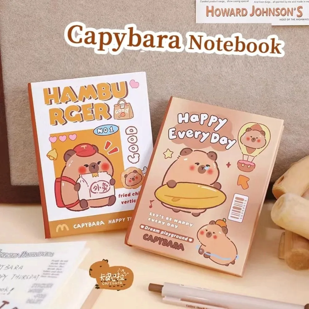 Memo Note Kawaii Capybara A7 Notebook Portable Cartoon Small Pocket Notepad Cute Mini Writing Pad Office