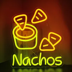 tacos Neon Sign Dimmable LED Neon Sign for Wall Decor LED Neon Sign for Beer Bar Bar Restaurant Christmas Decoration nachos neon