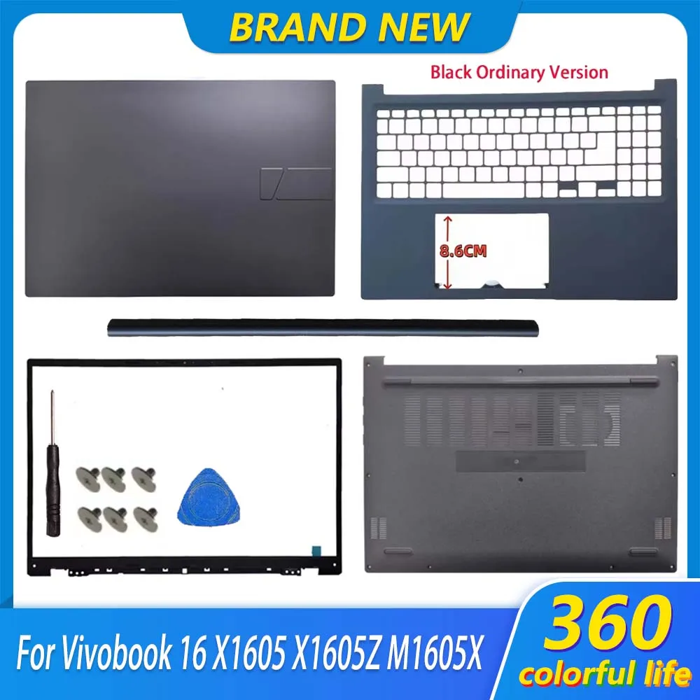 

New For Vivobook 16 X1605 X1605Z M1605X X1605V LCD Screen Back Cover Front Bezel Palmrest Lower Bottom Case Hingecover Housing