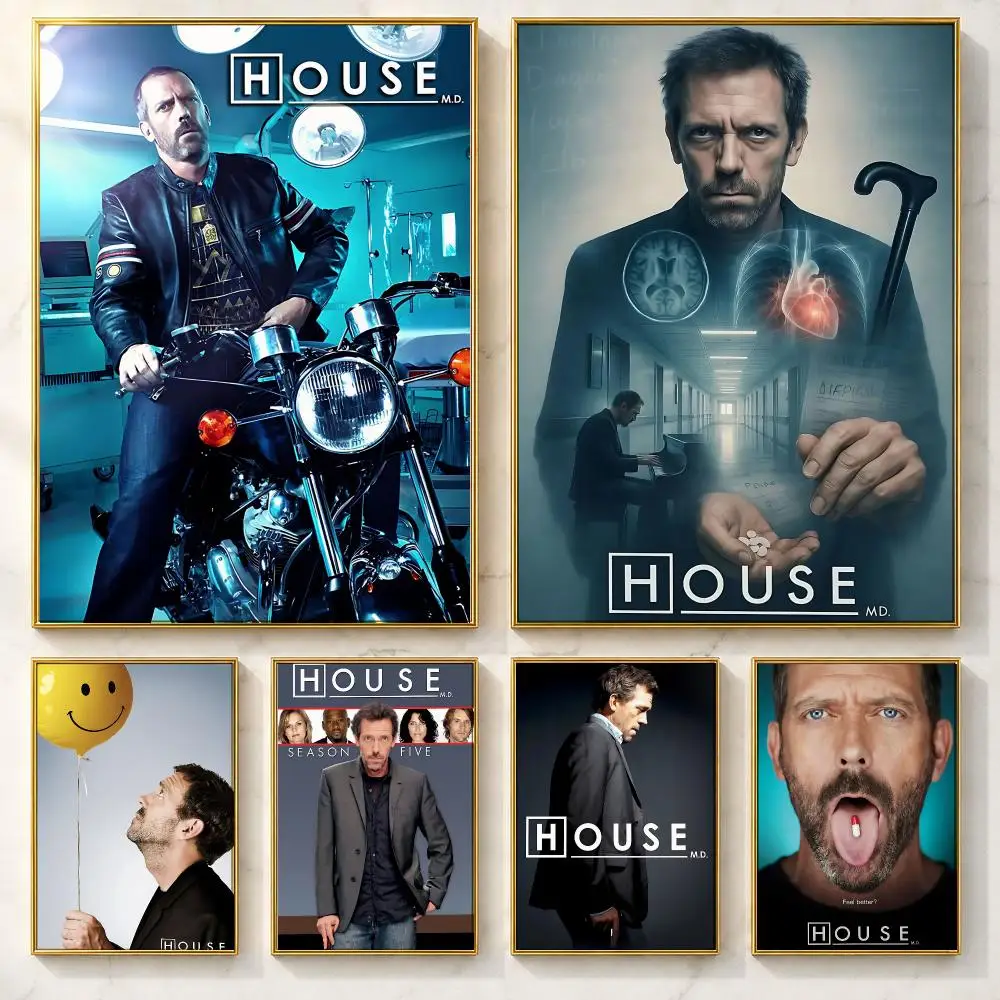 Energy-saving Series H-HouseS Poster Self-adhesive Art Poster Decoracion Painting Wall Art White Kraft Paper Home Decor