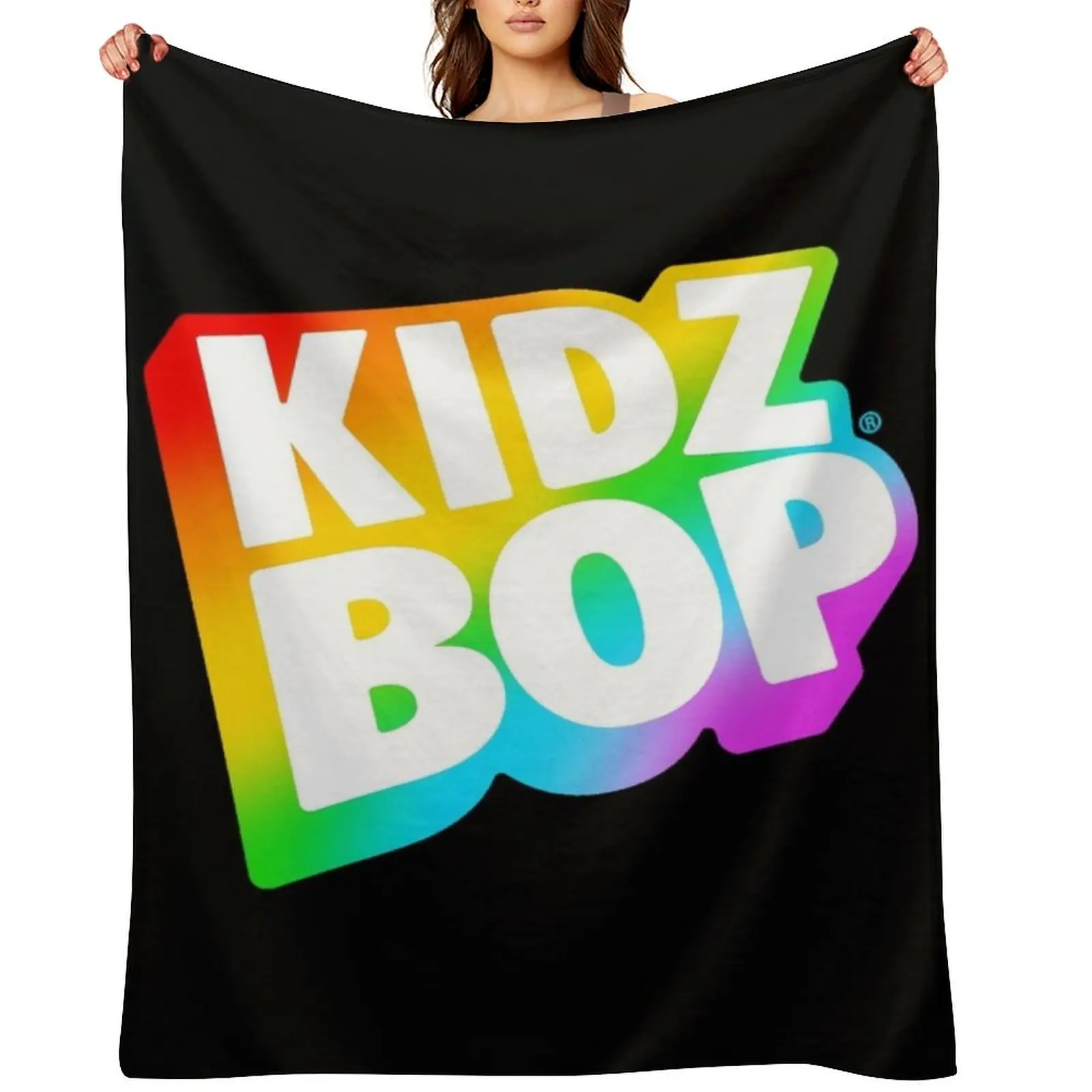 

Kidz Bop Rainbow Logo Throw Blanket Moving Hairys cosplay anime funny gift Blankets