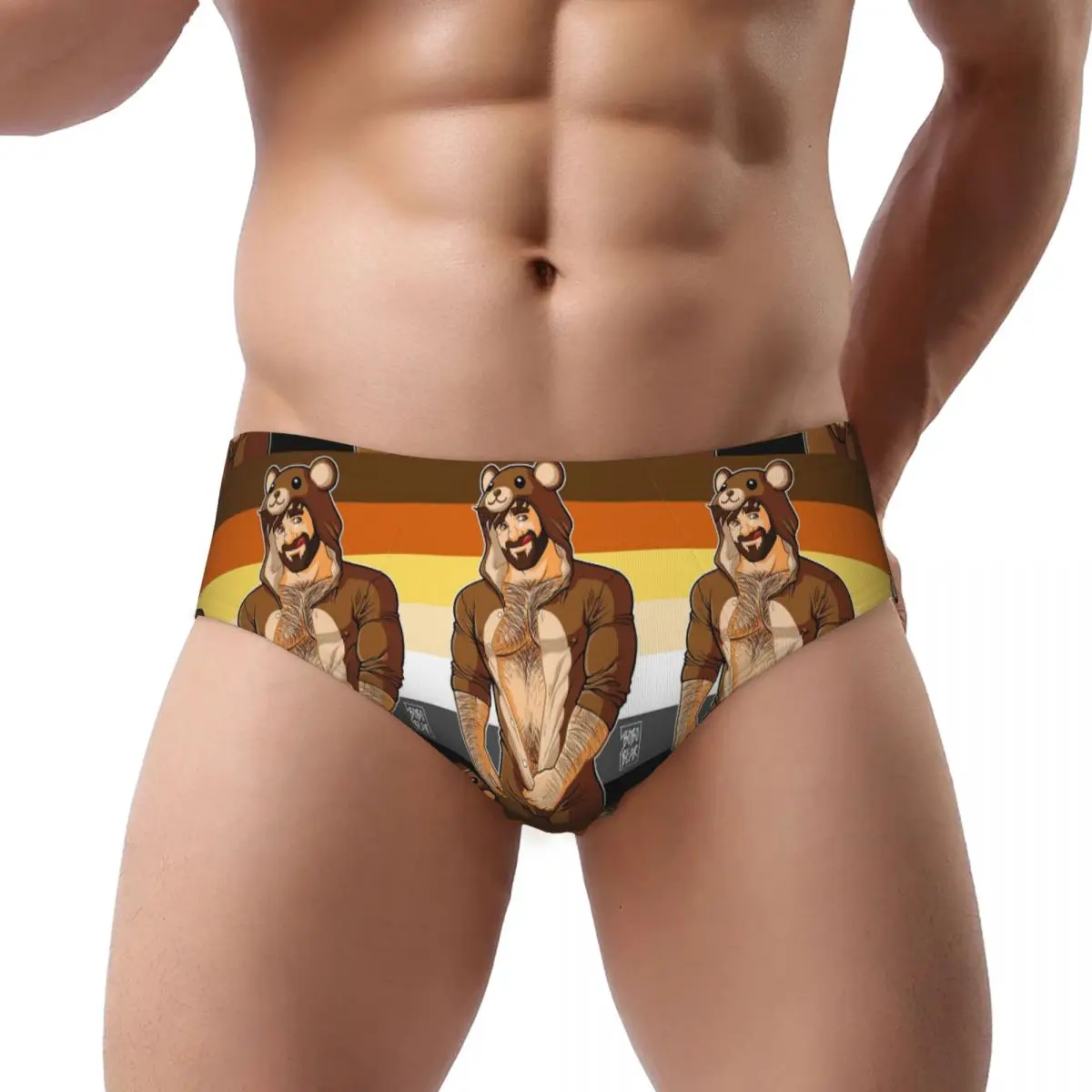 

Adam Likes Teddy Bears - Bear Pride Men's Triangle Panties Breathable Boxer Underpants Short Underwear for Homme Man Boyfriend