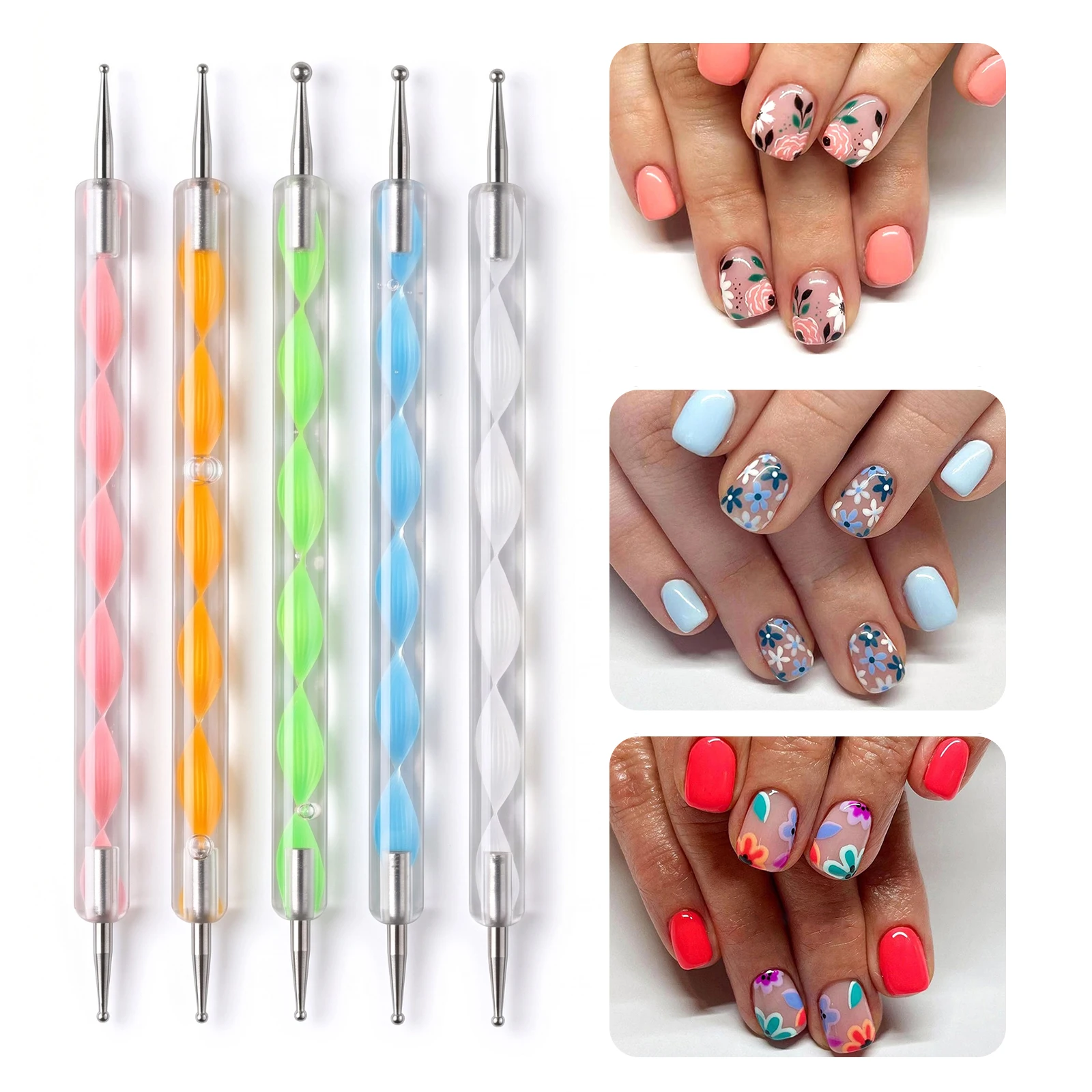 5Pcs Dual‑ended Nail Dotting P - Nail Art Dotting Tool review and price