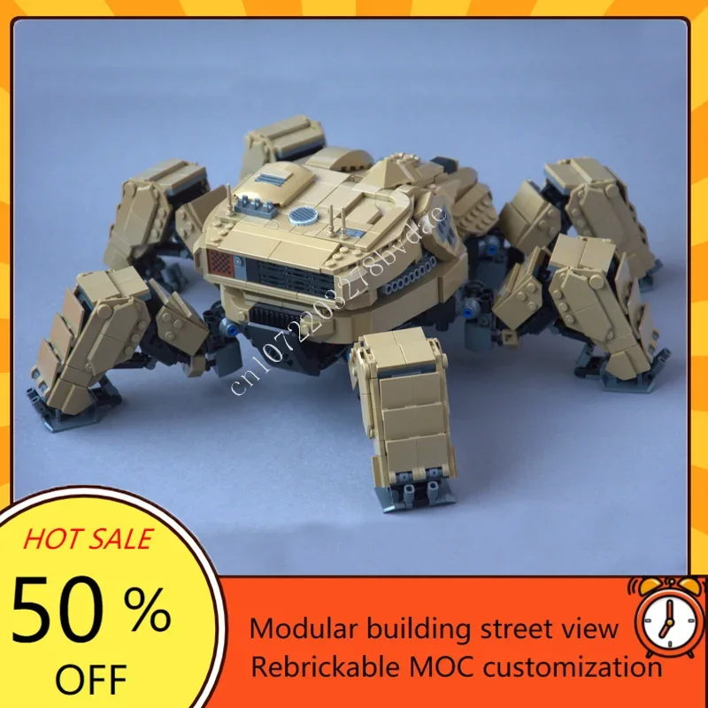 1923PCS MOC WW2 Military Military Series Cyberpunk:Chimera Destroyer Armored Car Model Custom Puzzle  DIY Assembly Toys Gift