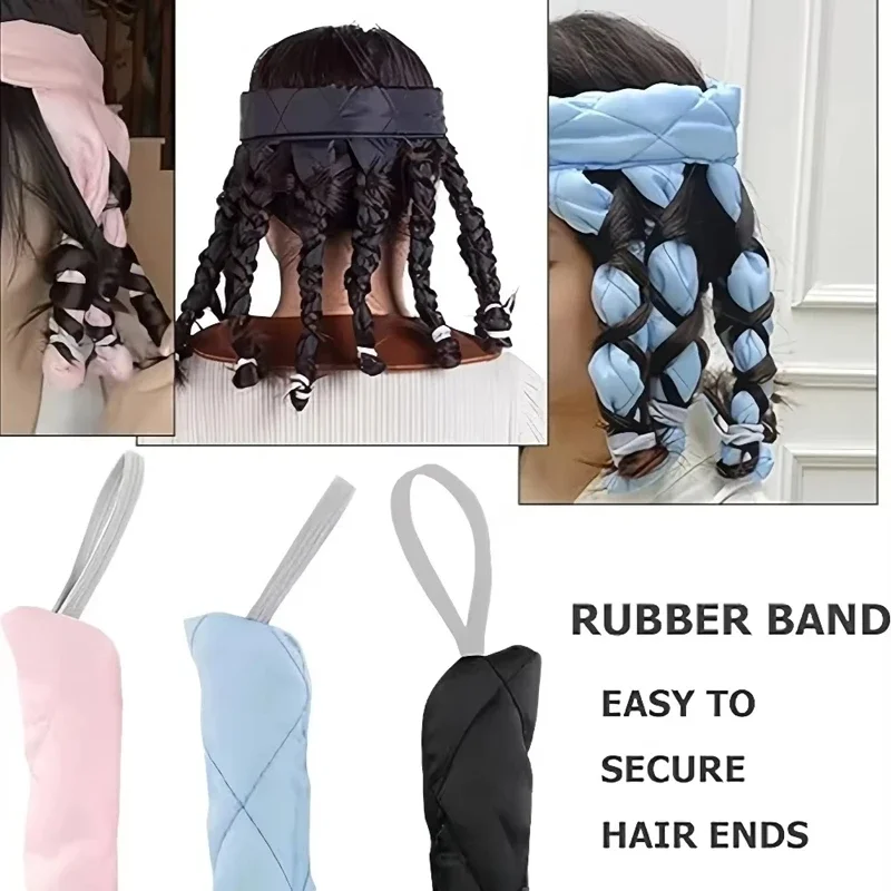  Lazy Octopus Curler Hair Rollers Heatless Headband Curls Ribbon Sleeping Soft Wave Formers No Heat Curls Ribbon Styling Tools