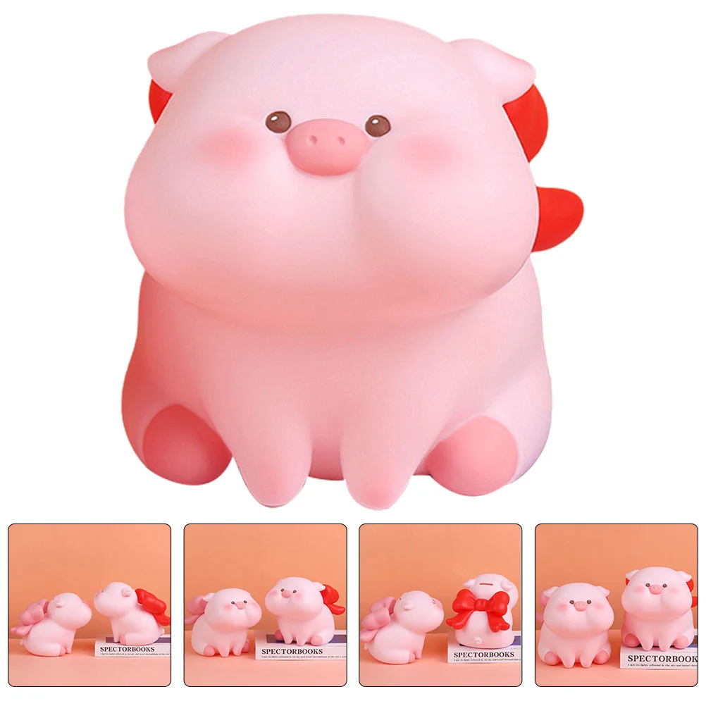 

Cute Piggy Bank Desktop Piggy Bank Adorable Money Bank Coin Bank Practical Saving Pot Vinyl Piggy Bank
