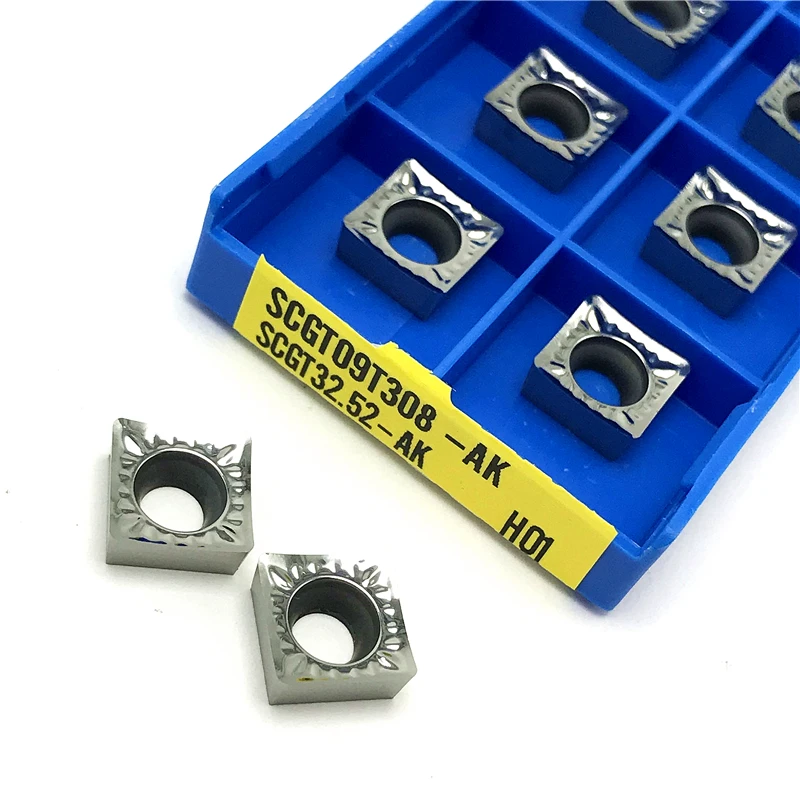 SCGT09T302 SCGT09T304 SCGT09T308 AK H01 Aluminium Dreheinsätze CNC Kupfer Aluminium Holzbearbeitung Drehmaschine Schneidwerkzeug