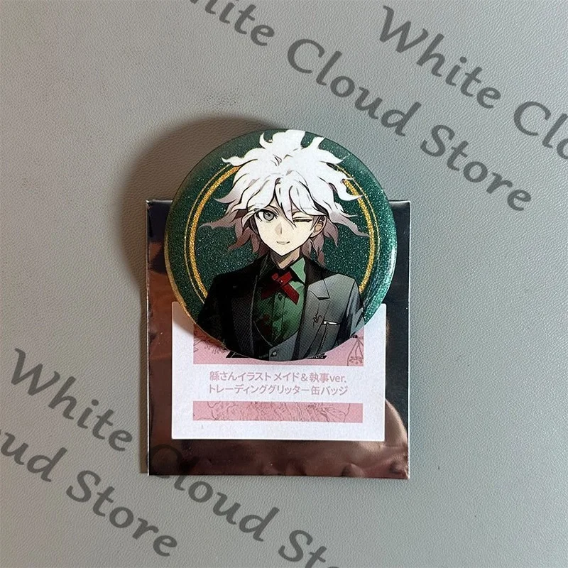 Official Danganronpa Anime Cosplay Cartoon Tinplate Badge Emblem Nagito Komaeda Naegi Makoto Kirigiri Kyoko Celestia Ludenberg