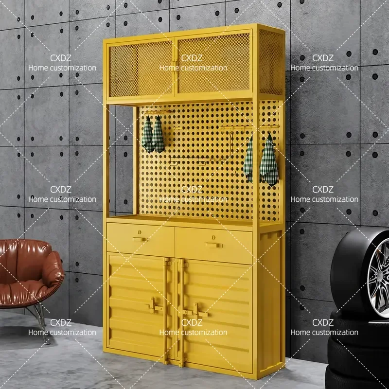 Industrial Style Container Figure Commercial Product Storage Wine Container Display Rack for Store Sample Showcase