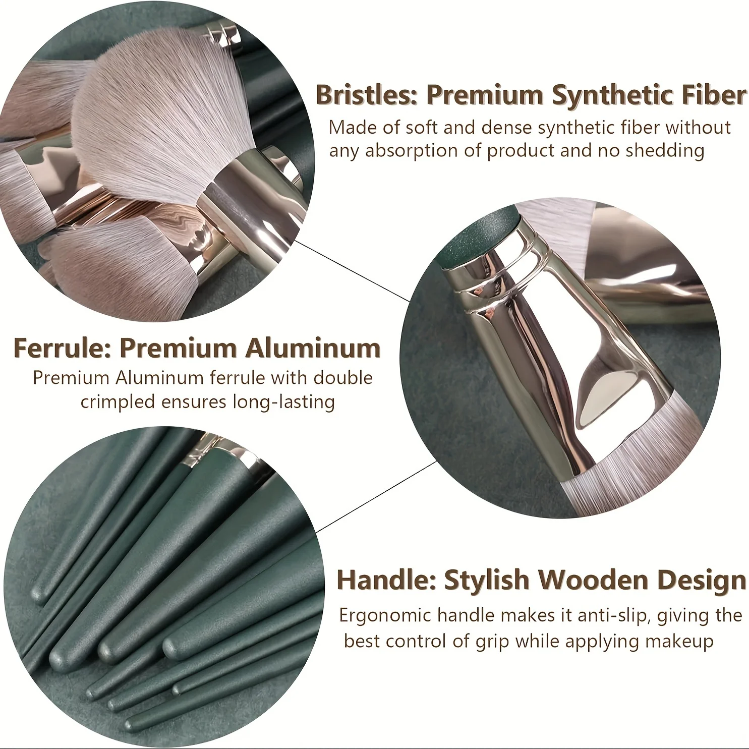 14/26 ピースメイクブラシセットソフトふわふわメイクスポンジツール化粧品パウダーアイシャドウファンデーションブラッシュブレンド美容トラベルセット