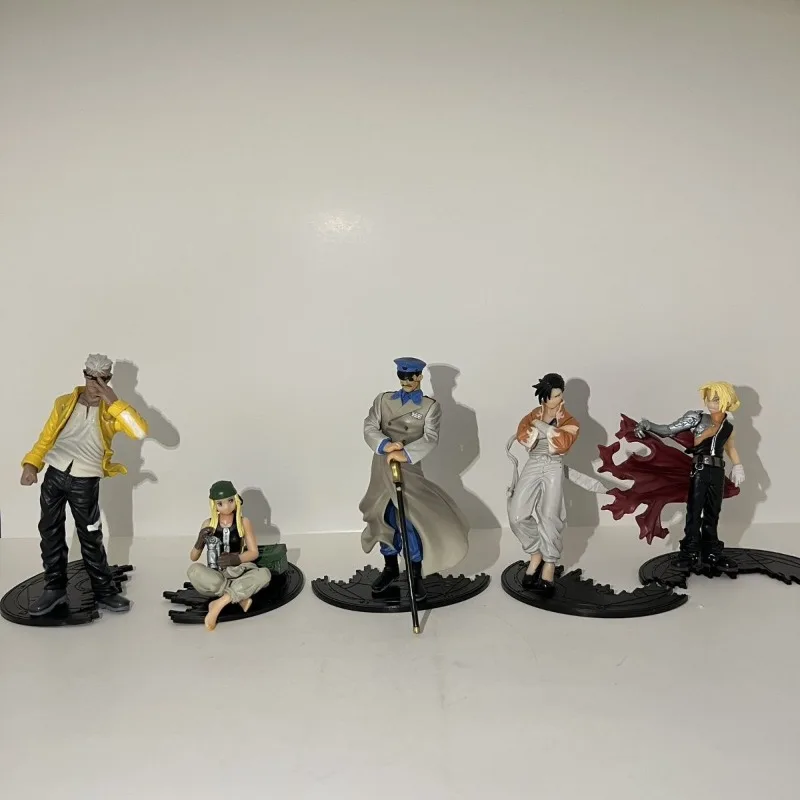 Fullmetalw Alchemislt Figure 5pcs Doll Edward Elric Alphonsle Winry Rockbell Roy Mustang Ornaments Accessories Collection Toy