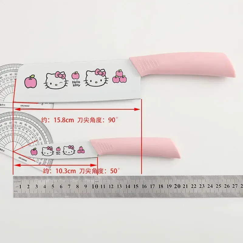 Sanrio  animation peripheral cartoon Kawaii Hello kitty anti-rust kitchen knife cutting board set creative fruit knife wholesale