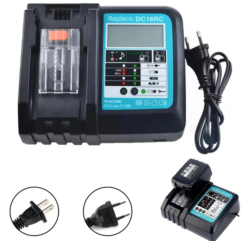 

DC18RC Li-ion Battery Charger for Makita 18V 14.4V BL1860 BL1850 BL1840 BL1830 BL1820 BL1415 BL1440 Power Tools Charger