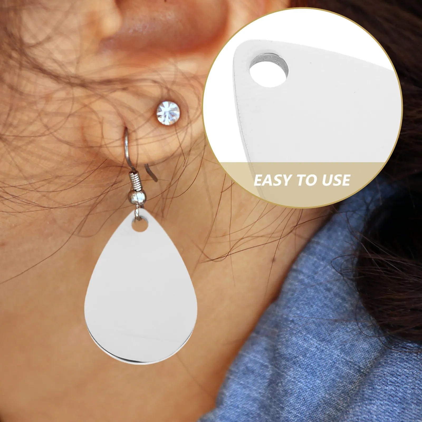 

8 шт. многофункциональных заготовок из нержавеющей стали для изготовления ювелирных изделий, гравировки, штамповки, поделок своими руками, подвесок в форме капли воды