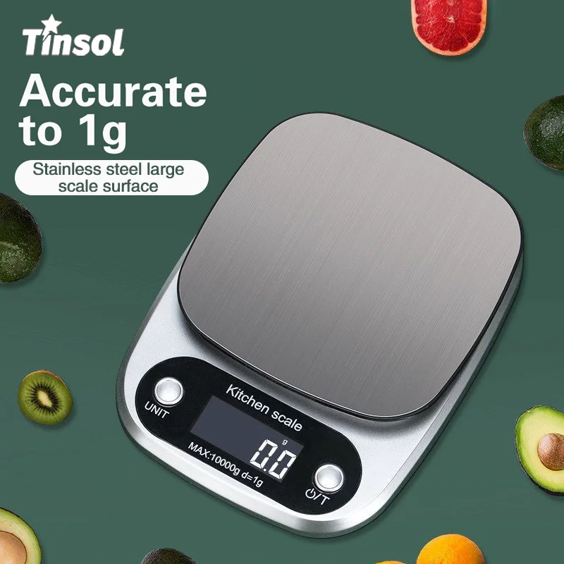 TINSOL 10kg High-Precision Kitchen Scale Jewelry Weighing Scale Food Baking Scale Multifunctional Digital Scale