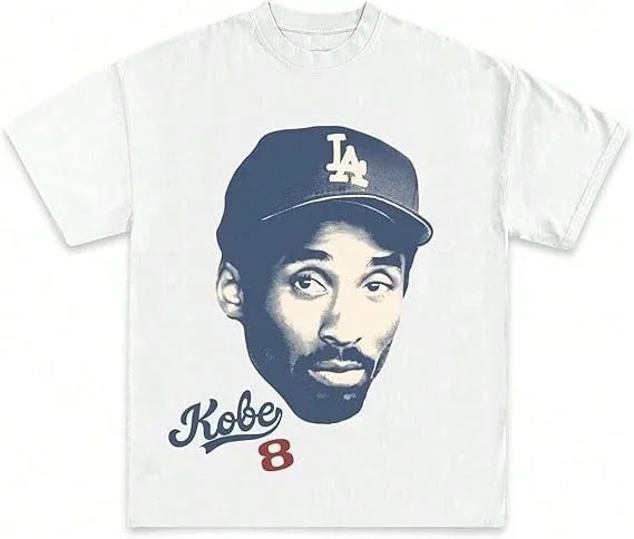 

Famous American Basketball Star Bean White Graphic Tee -100% Cotton Relaxed Fit T-Shirt With Printed Tribute Design,