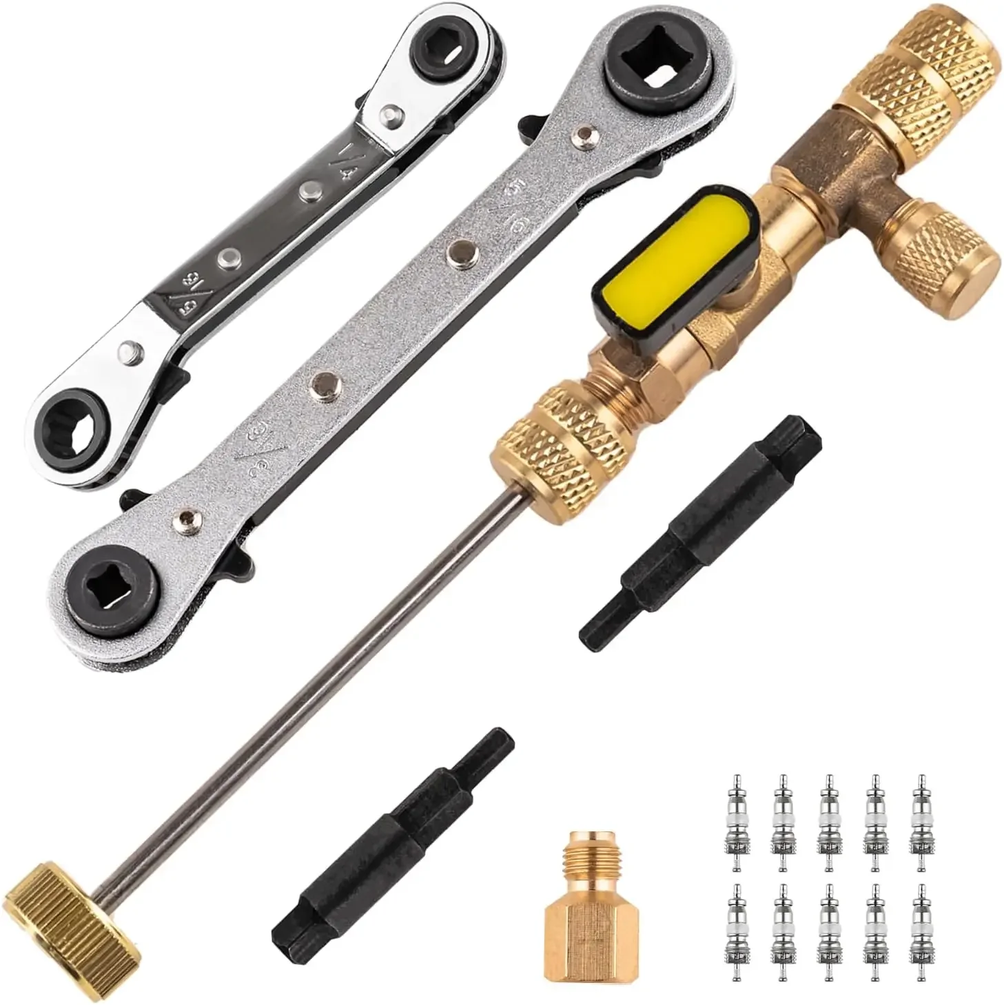 Valve Core Remover Installer Kit with Dual Size 1/4