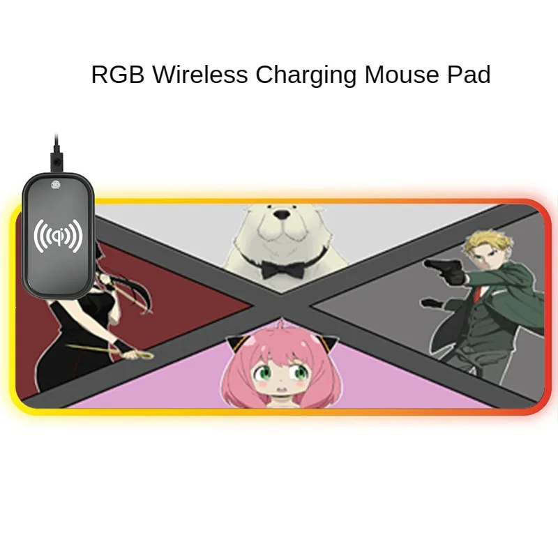 

Wireless Charging Mouse Pad Large Fast Charging Keyboard Pad RGB Seam Mouse Pad Table Mat