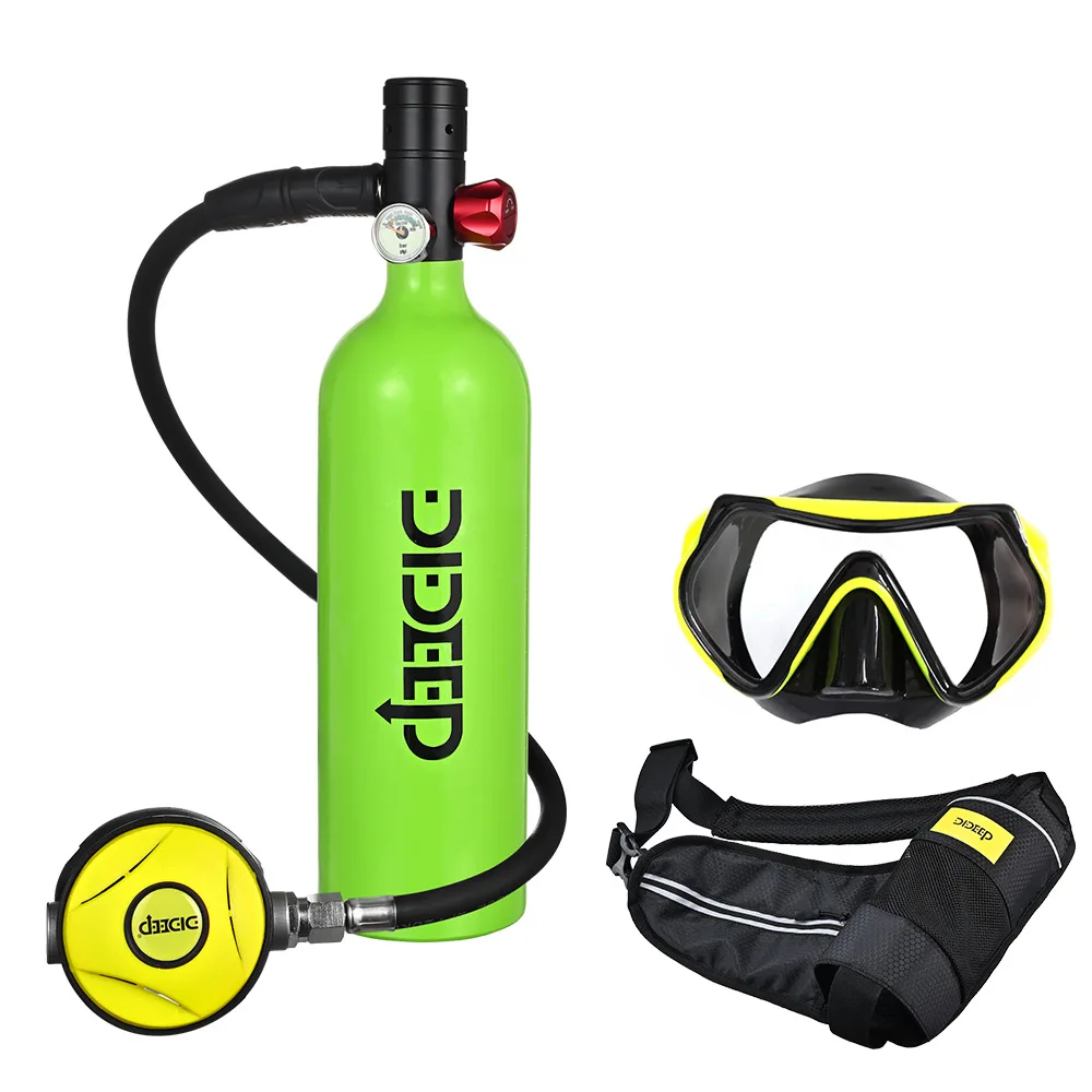 1L Lung Mini Diving Tank Diving Tank Refill Snorkeling Air Tank With Mask And Double Shoulder Straps